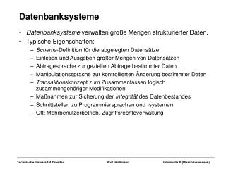 Datenbanksysteme