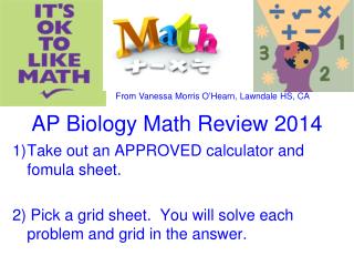 AP Biology Math Review 2014