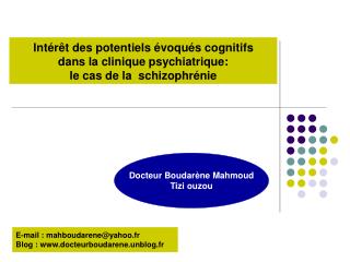 Docteur Boudarène Mahmoud Tizi ouzou