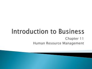 Introduction to Business