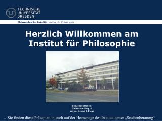 Herzlich Willkommen am Institut für Philosophie