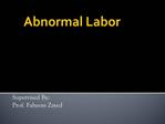 Abnormal Labor