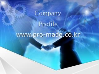 Company Profile pro-made.co.kr