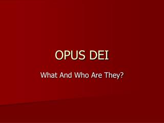 OPUS DEI