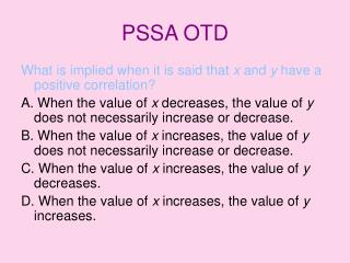 PSSA OTD