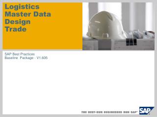 Logistics Master Data Design Trade