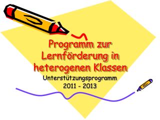 Programm zur Lernförderung in heterogenen Klassen