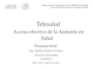 Telesalud Acceso efectivo de la Atención en Salud 