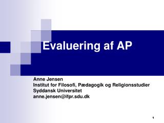 Evaluering af AP