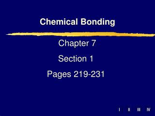 Chemical Bonding