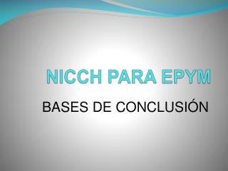 NICCH PARA EPYM