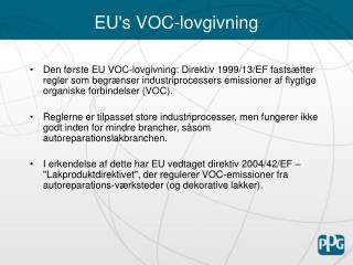 EU's VOC-lovgivning
