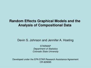 Random Effects Graphical Models and the Analysis of Compositional Data