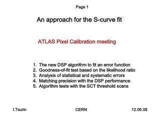 An approach for the S-curve fit