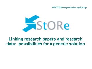 Linking research papers and research data: possibilities for a generic solution