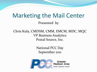 Marketing the Mail Center