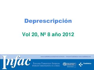 Deprescripción Vol 20, Nº 8 año 2012