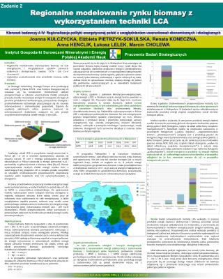 Zadanie 2 Regionalne modelowanie rynku biomasy z wykorzystaniem techniki LCA