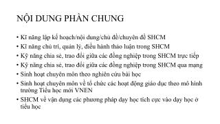 NỘI DUNG PHẦN CHUNG