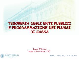 TESORERIA DEGLI ENTI PUBBLICI E PROGRAMMAZIONE DEI FLUSSI DI CASSA