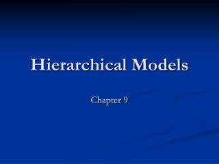 Hierarchical Models