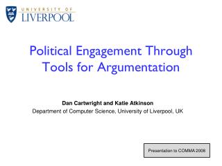 Political Engagement Through Tools for Argumentation