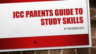 JCC Parents Guide to study skills