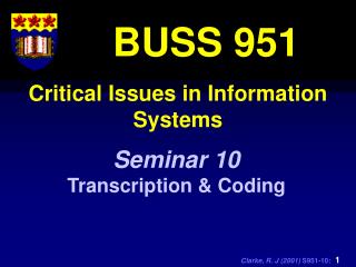 Critical Issues in Information Systems