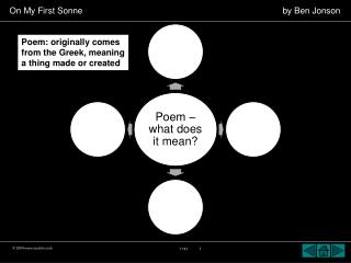 Poem: originally comes from the Greek, meaning a thing made or created