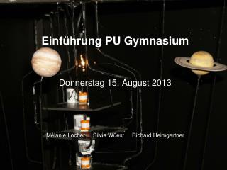 Einführung PU Gymnasium