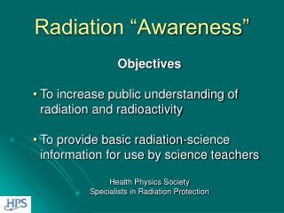 Radiation “Awareness”