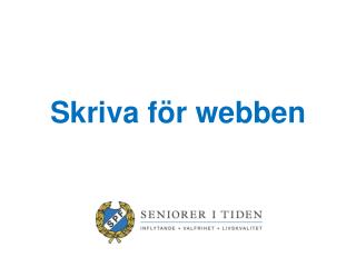 Skriva för webben