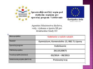 Vzdelanie v našich rukách
