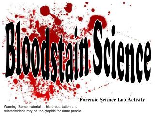 Forensic Science Lab Activity