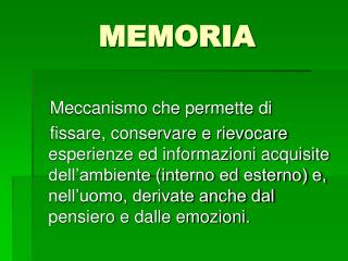 MEMORIA