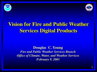 Vision for Fire and Public Weather Services Digital Products