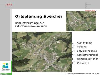 Ortsplanung Speicher