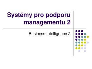 Systémy pro podporu managementu 2