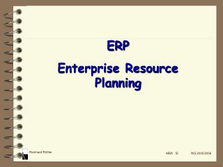 ERP Enterprise Resource Planning