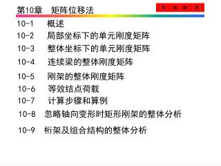 第 10 章 矩阵位移法