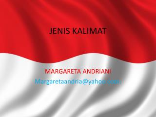 JENIS KALIMAT