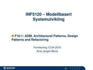 INF5120 – Modellbasert Systemutvikling