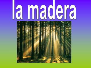 la madera