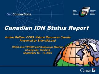 Canadian IDN Status Report