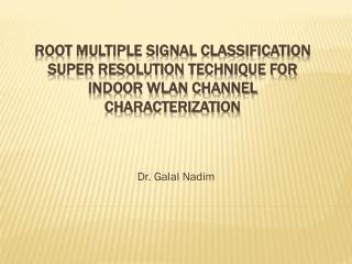 Dr. Galal Nadim