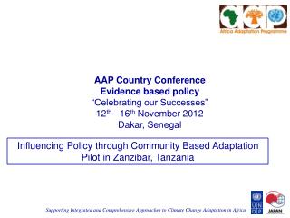 AAP Country Conference Evidence based policy “Celebrating our Successes”
