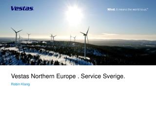 Vestas Northern Europe . Service Sverige .