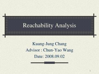 Reachability Analysis