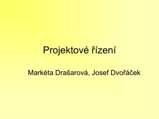 Projektové řízení