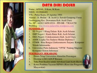 DATA DIRI DOSEN